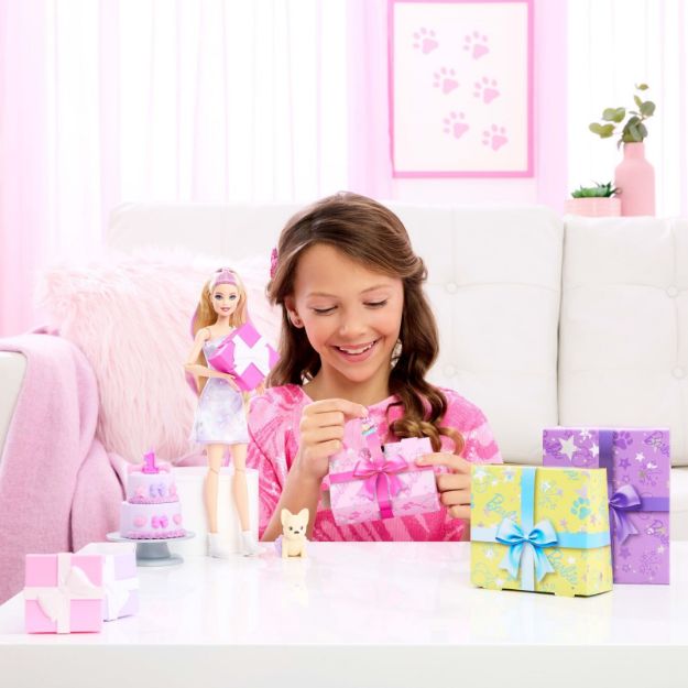 Bild von Barbie Party Unboxed Haustier Geburtstag lila