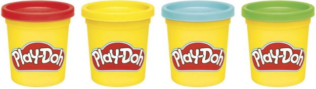 Bild von PlayDoh Classic 4er Pack Rot,Gelb,HBlau,Grün