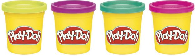 Bild von PlayDoh Vibrant 4er Pack Pink,Türkis,HGrün,Lila