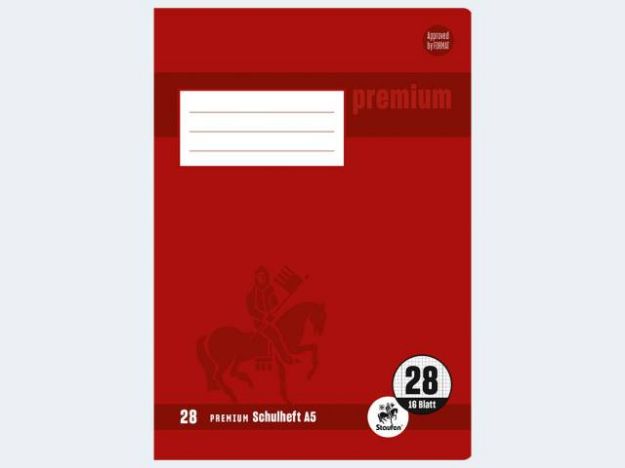 Bild von Heft A5/16 Lin28 kariert mR li/re Premium - Eine Verkaufseinheit = 25 Stück - 10378