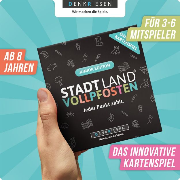 Bild von STADT LAND VOLLPFOSTEN® – Das Kartenspiel – JUNIOR EDITION "Jeder Punkt zählt." - SL3004