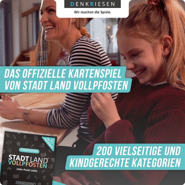 Bild von STADT LAND VOLLPFOSTEN® – Das Kartenspiel – JUNIOR EDITION "Jeder Punkt zählt." - SL3004