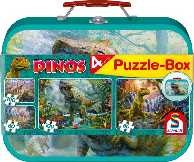 Bild von Schmidt Spiele Puzzle Dinos, Puzzle-Box, 2x60, 2x100 Teile - 56495
