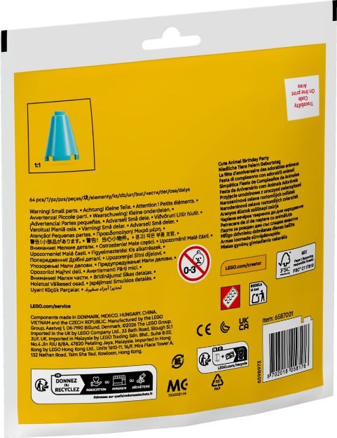 Bild von LEGO Polybag Creator Niedliche Tiere Feiern Geb.