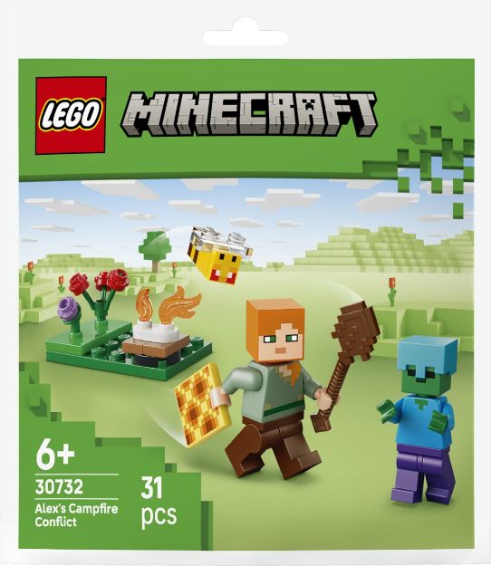 Bild von LEGO Polybag Minecraft Alex Begegnung am Lagerf.