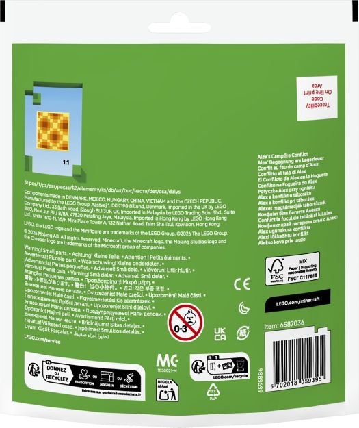 Bild von LEGO Polybag Minecraft Alex Begegnung am Lagerf.