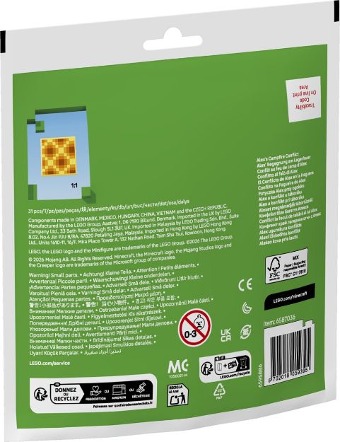 Bild von LEGO Polybag Minecraft Alex Begegnung am Lagerf.