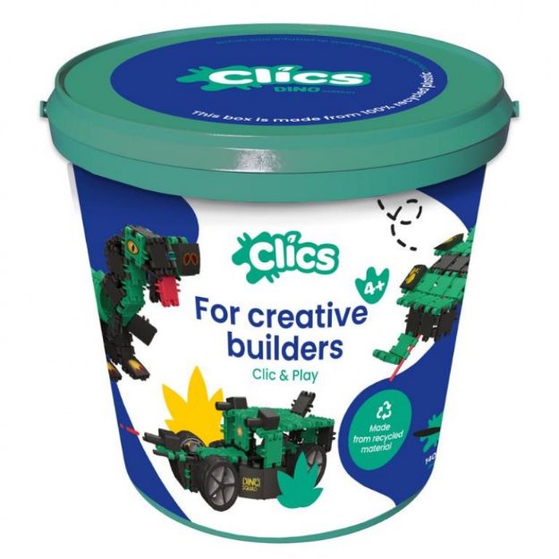 Bild von CLICS Eimer Dino World - 151 Teile - CB189
